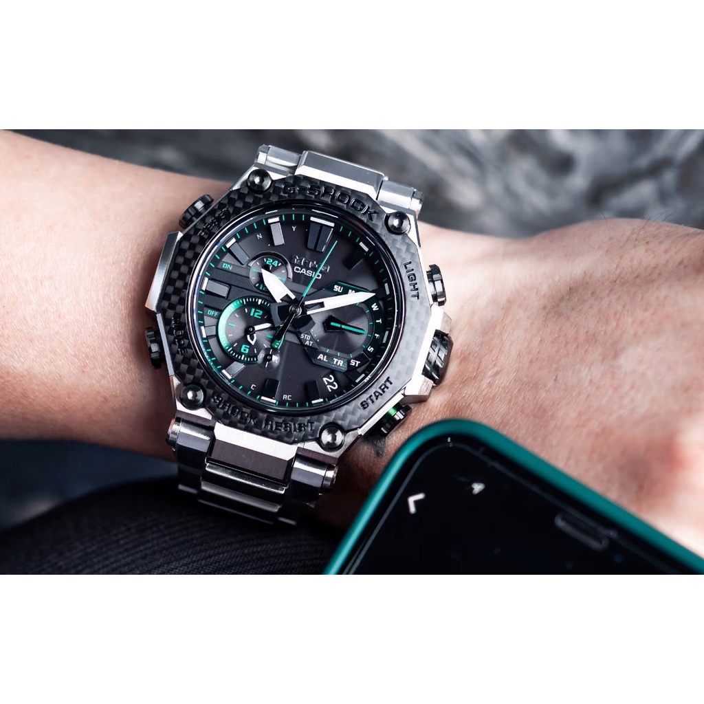 Đồng Hồ Casio Nam Dây Thép Không Ghỉ Chính Hãng GSHOCK MTG-B2000XD-1ADR