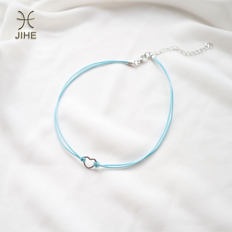 Vòng Cổ choker Dây Xích Màu Xanh Dương Thời Trang Cá Tính Phong Cách Hàn Quốc