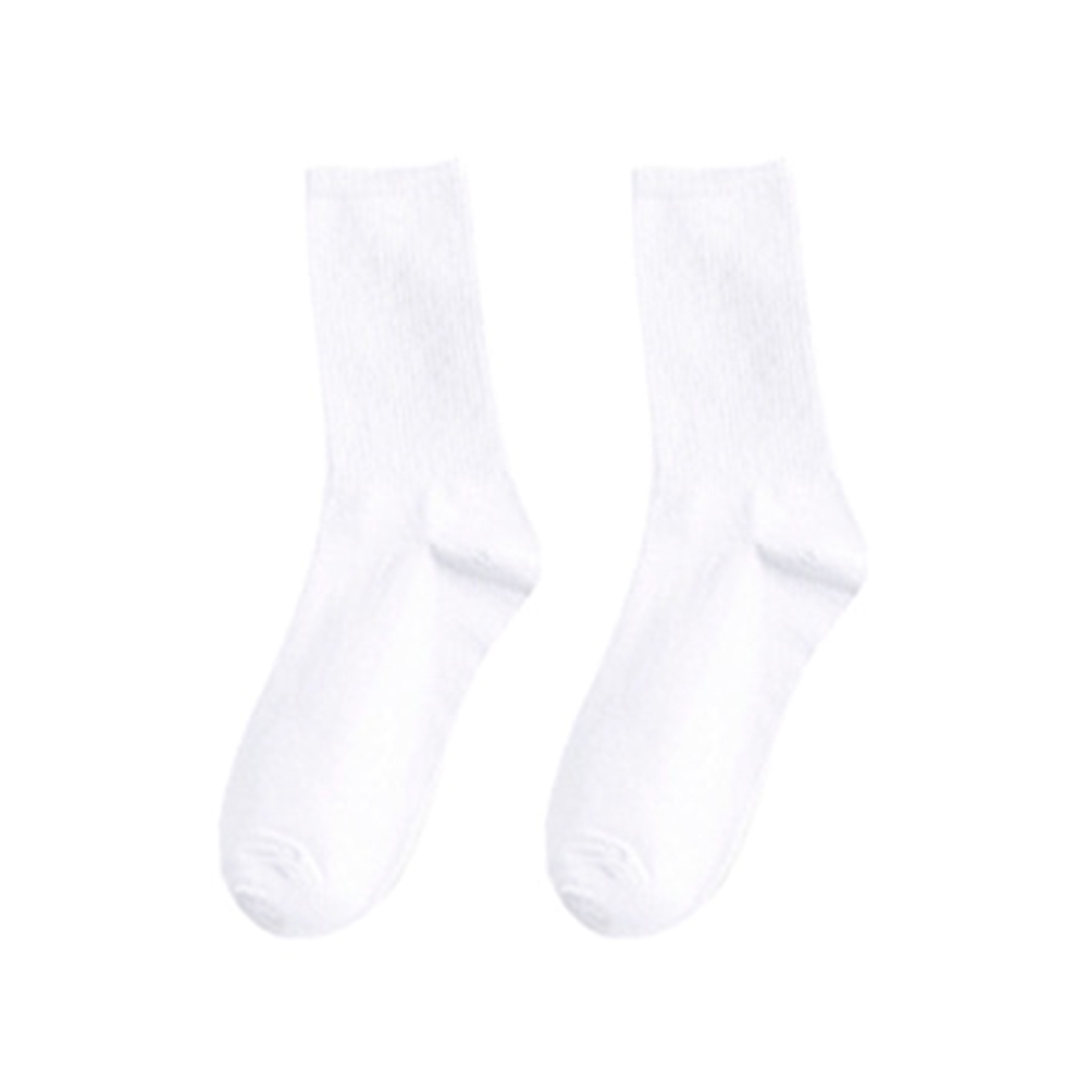 Women's Street Socks Polyester Cotton Long Tube Wild Sports Breathable Socks Black And White JP2