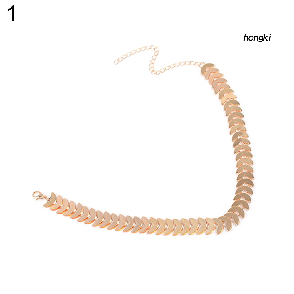 Vòng cổ choker bằng hợp kim thiết kế hình lá thời trang cho nữ