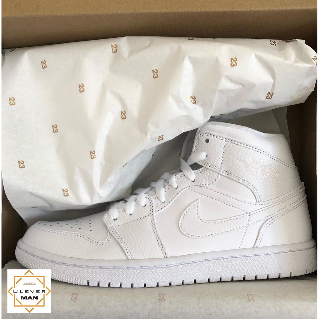 (FREESHIP+QUÀ) Giày thể thao AIR JORDAN 1 Retro High Full white full trắng cổ cao