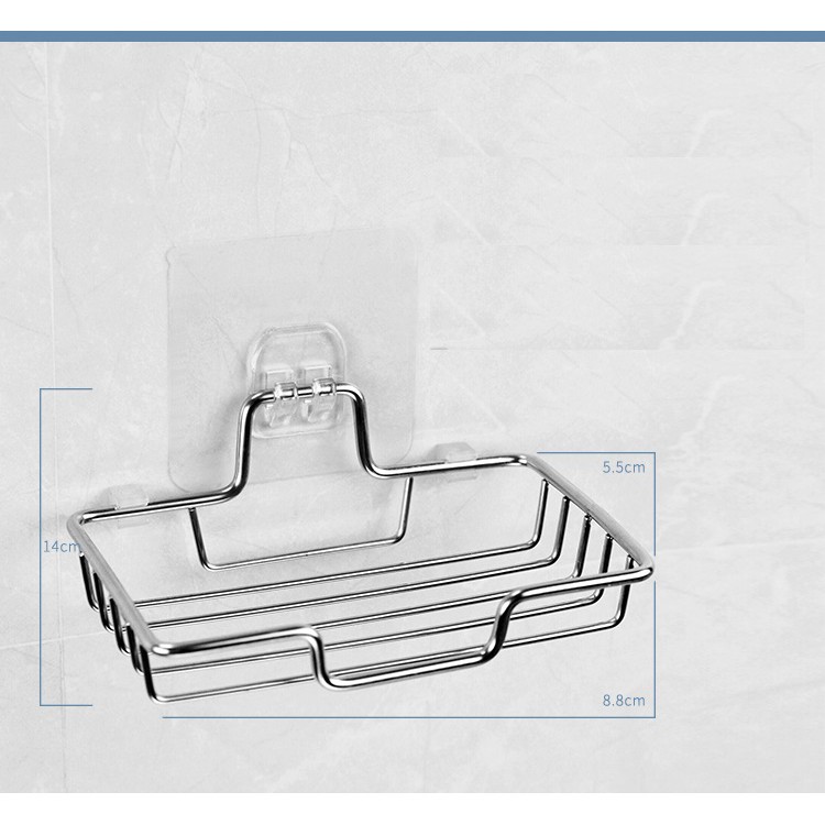 Giá Inox Dính Tường Để Xà Bông Phòng Tắm, Kệ Dán Tường Để Đồ Siêu Dính - OENON