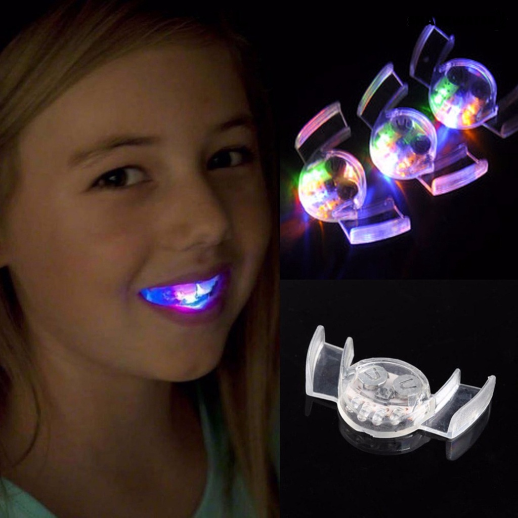 Vòng Đeo Miệng Phát Sáng Trong Suốt Có Đèn LED Độc Đáo Cho Tiệc Halloween