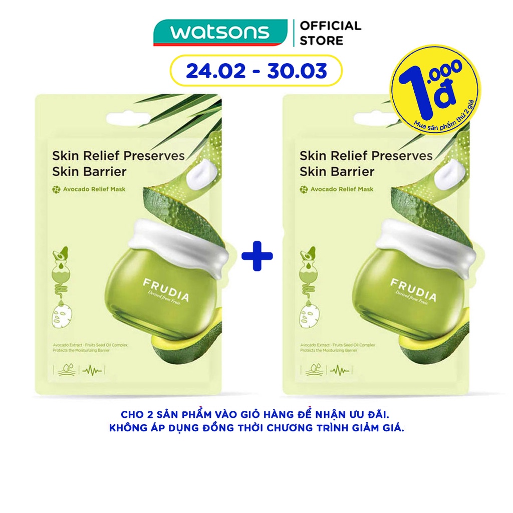 Mặt Nạ Frudia Avocado Relief Mask Hỗ Trợ Da Chiết Xuất Trái Bơ 20ml