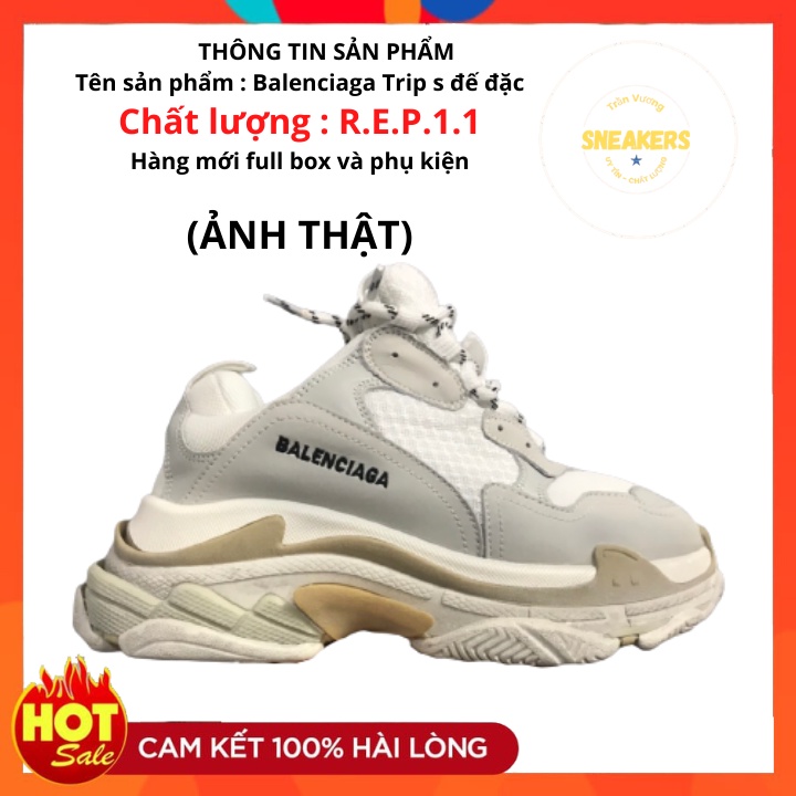 Giày Thể Thao Balenciaga trip s & GIÀY THỂ THAO SNEAKER NAM NỮ MÀU full trắng
