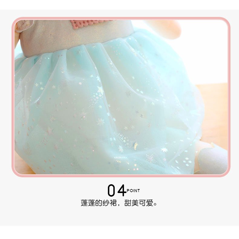 Gấu Bông Búp Bê Bella, Búp Bê Tai Thỏ Dễ Thương Sang Trọng Đáng Yêu Cho Bé