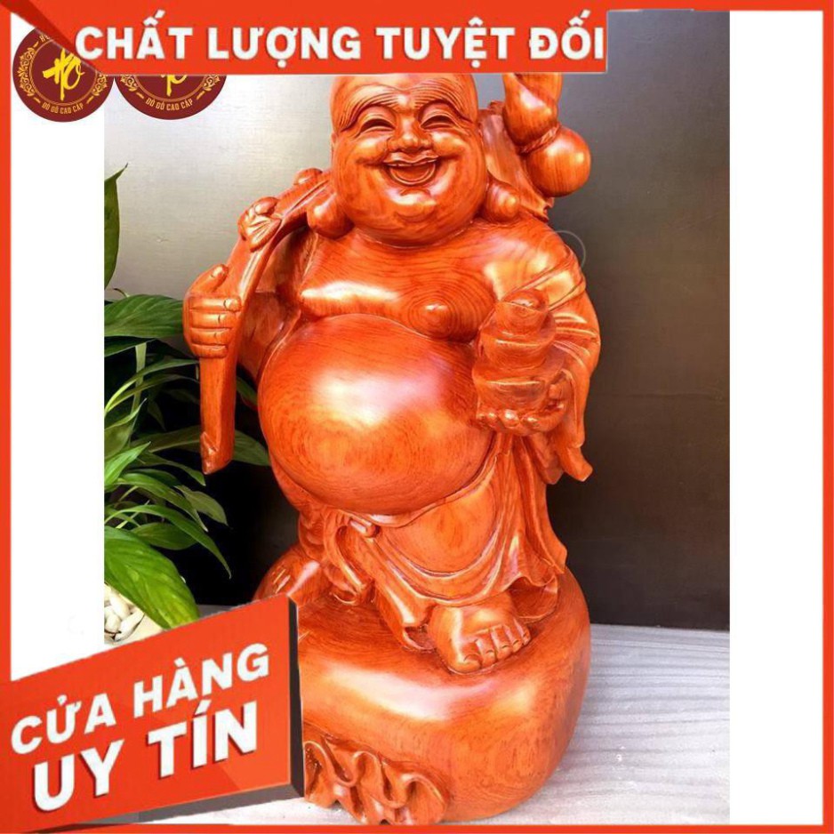 Tượng Di Lặc tài lộc, vác bị tiền gỗ hương - ĐÚNG ẢNH ĐÚNG MẪU