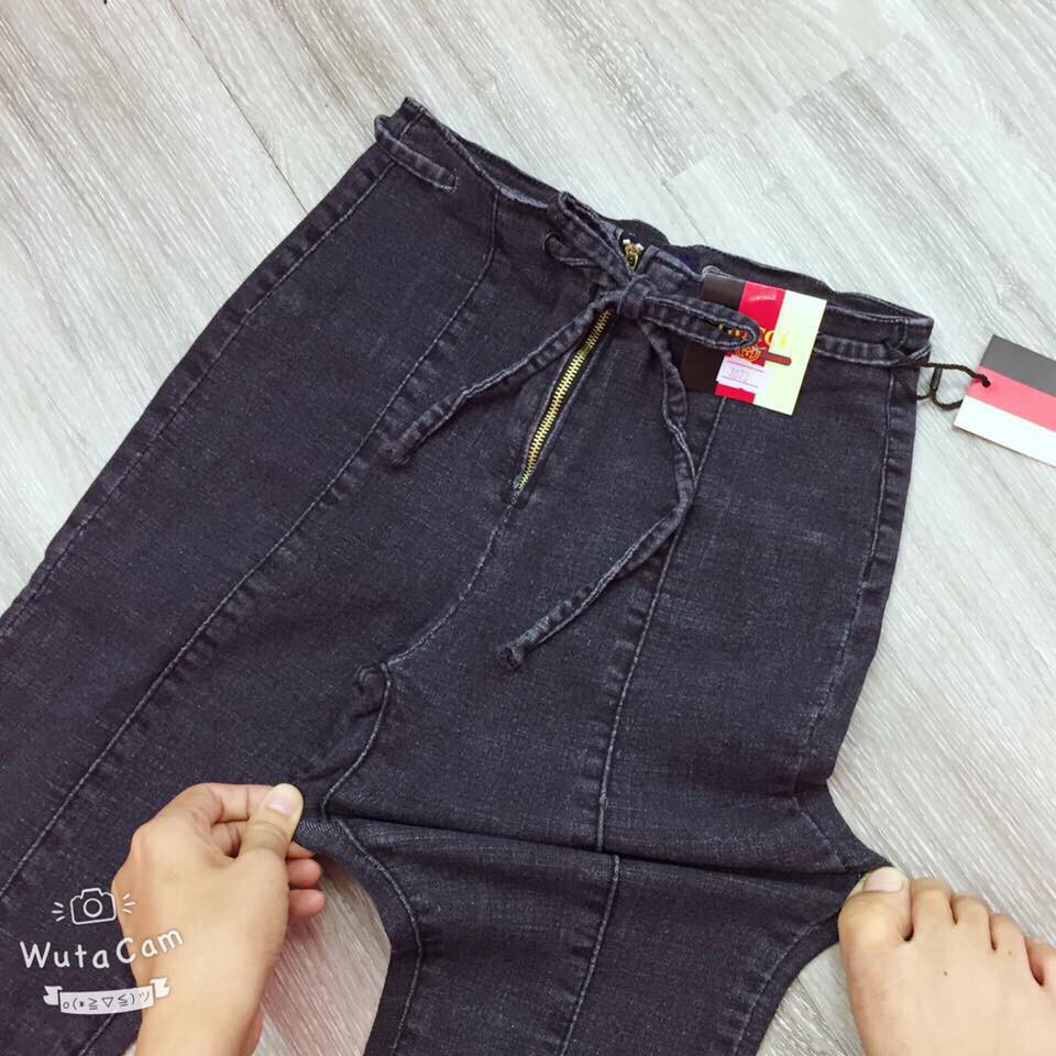 Quần Jeans Nữ Lưng Cao Cột Nơ Cao Cấp OHS3086 | BigBuy360 - bigbuy360.vn