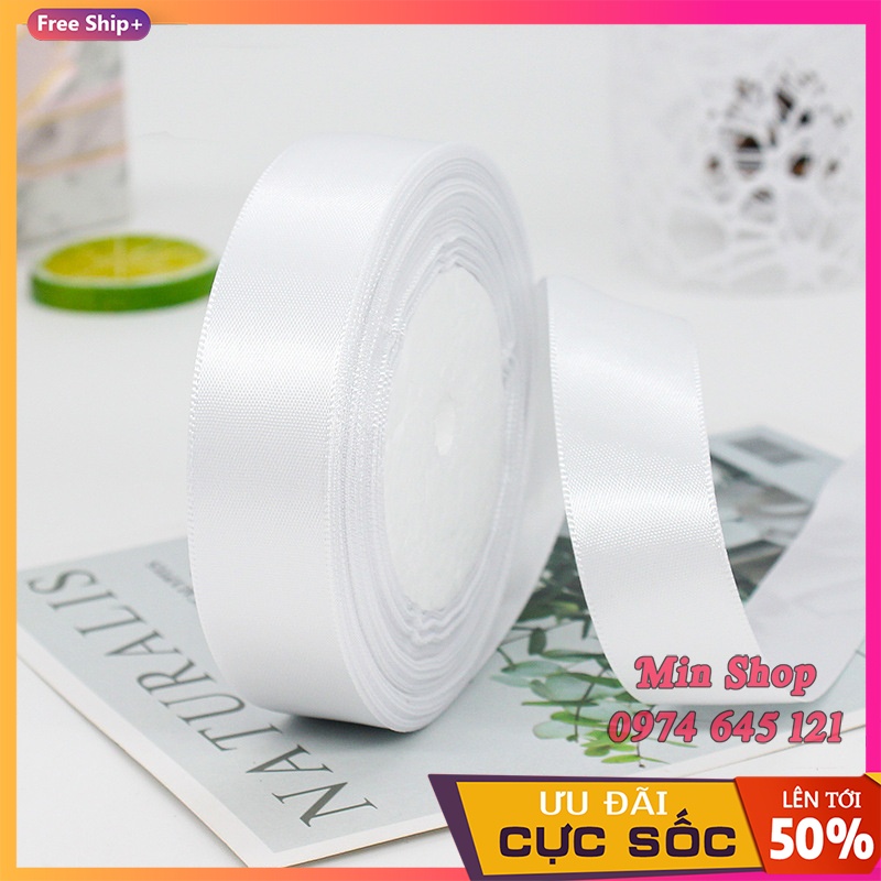 [ Sỉ cuộn 22 mét ] Ruy băng lụa 2cm loại đẹp