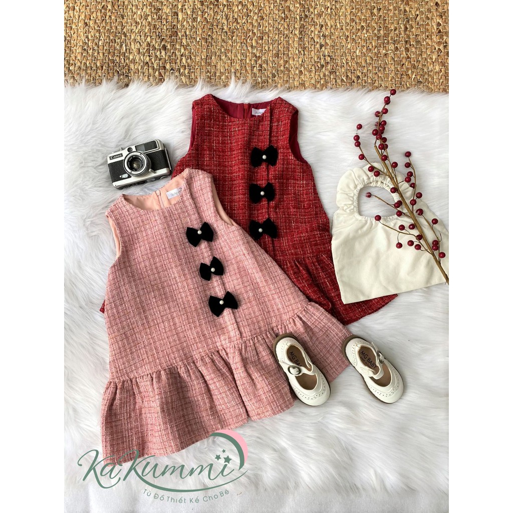 Váy Dạ Nơ Kakummi Cho Bé Gái