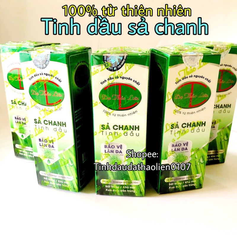 Tinh dầu sả chanh nguyên chất đuổi muỗi xông phòng khử mùi Dạ Thảo Liên