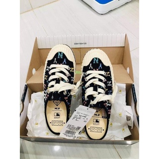 [FREE SHIP] Giày Sục NY Nữ Họa Tiết, Sục 𝐌𝐋𝐁  NY đen Độn đế mới nhất 2021