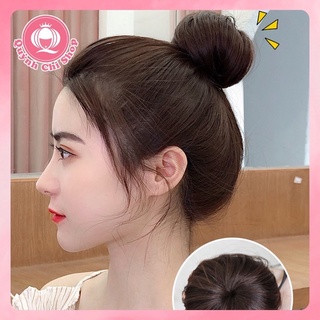 Tóc giả búi củ tỏi tròn ❇️freeship ❇️tóc giả búi củ tỏi xinh trẻ trung của nữ ❇️