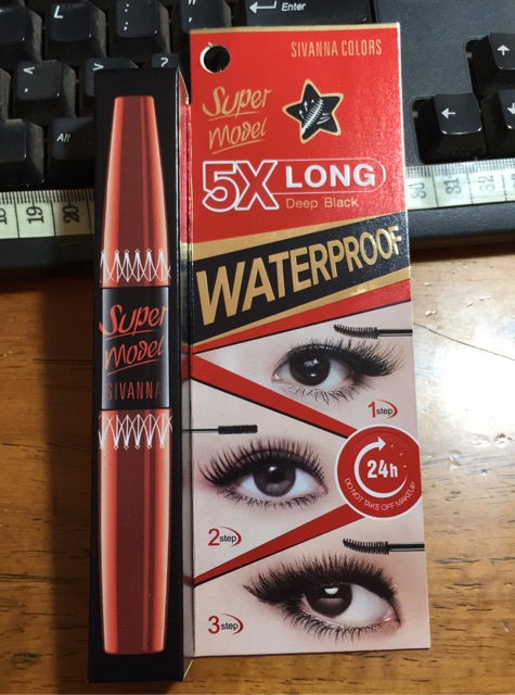 CHUẨN AUT_MASCARA NỐI MI 2 ĐẦU SUPER MODEL 5X LONG DEEP BLACK HF893 | BigBuy360 - bigbuy360.vn