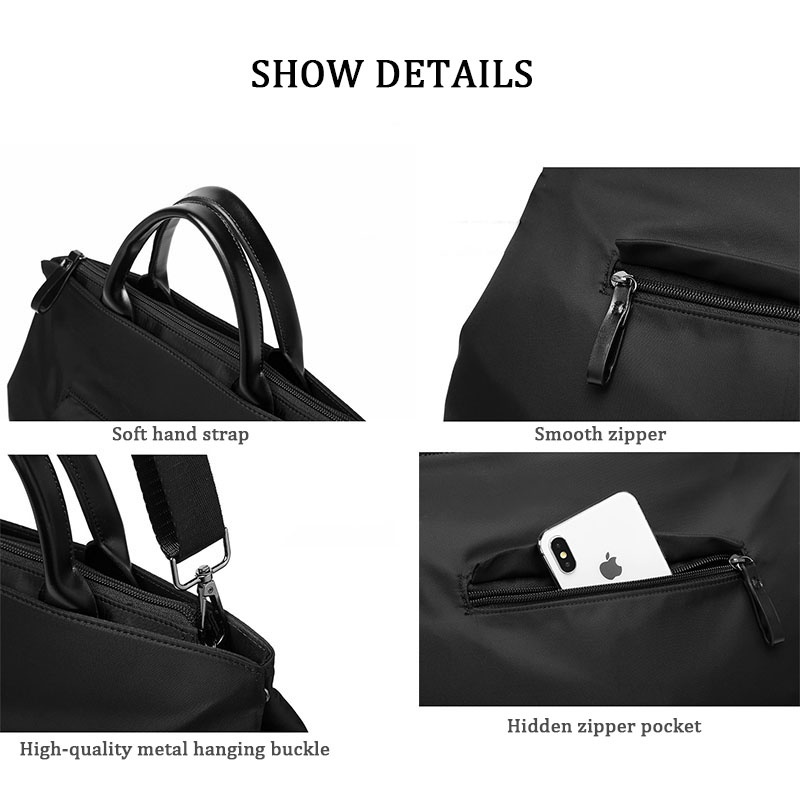 Túi đựng laptop 13.3 14 15.6 inch chống thấm nước có dây đeo vai tháo rời được dành cho nữ