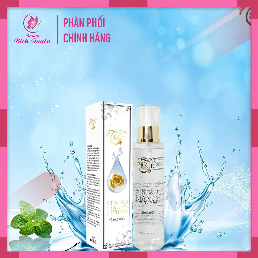 Xịt Khoáng Nano Hàn Quốc TSKIN dưỡng ẩm, kiềm dầu, chống nắng 150ml