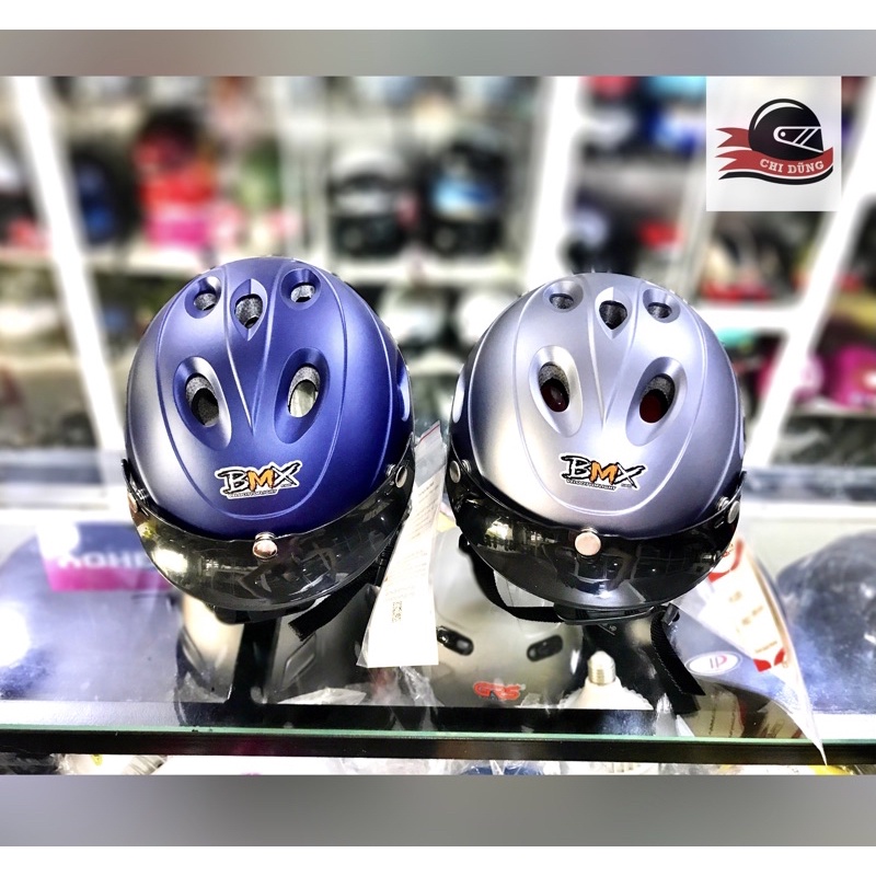 Mũ bảo hiểm nửa đầu xe máy/ xe đạp cao cấp BMX nhẹ và có lỗ thông gió