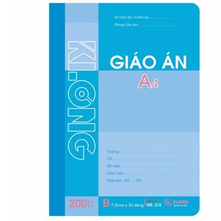 sổ giáo án A4 120 trang - 200trang kẻ ngang Klong - HOKAMI STORE