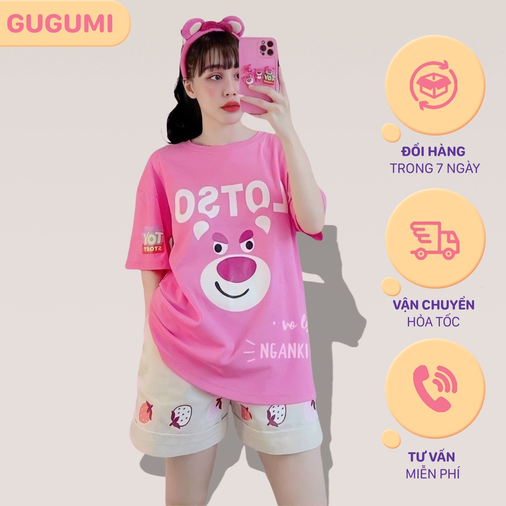 Đồ bộ nữ quần lửng dễ thương mặc ở nhà đi chơi