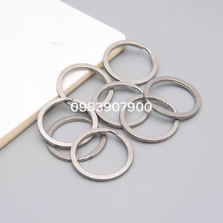 Khoen móc khoá dẹp inox 2.5cm - 3cm -3.5cm ( Bịch 100 cái )