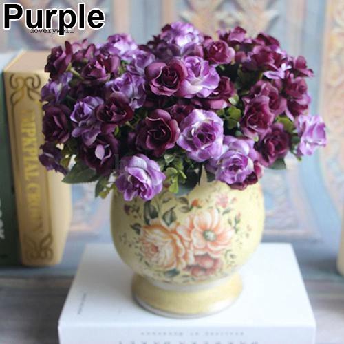 Hoa hồng giả 15 bông dùng trang trí