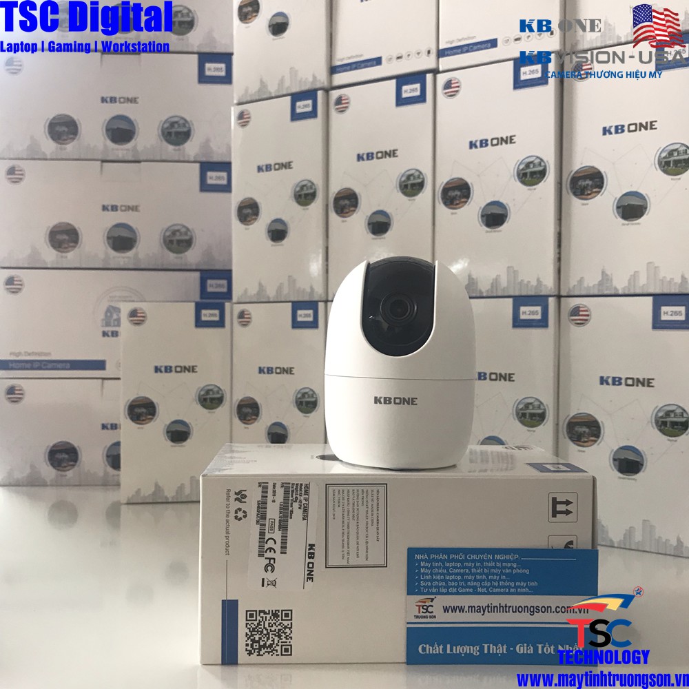 Camera IP Wifi 2.0MP HD 1080P KBONE KN-H21PW Chức Năng Traking | Quay quét 260°