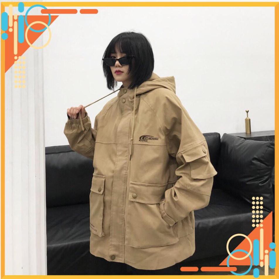 [FreeShip] Áo Khoác Kaki Túi Hộp Kaki Ngoại AX