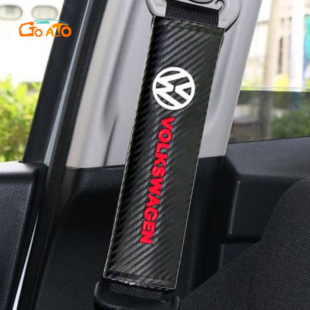 GTIOATO Sợi Carbon DâY Đai An ToàN Ô Tô CàI DâY An ToàN Ô Tô BọC DâY An ToàN Xe HơI Phụ KiệN Ô Tô Trang Trí Oto Phụ KiệN BêN Trong Ô Tô Cho Volkswagen Tiguan Beetle Polo Teramont Scirocco Santana Passat Jetta TCross Touareg