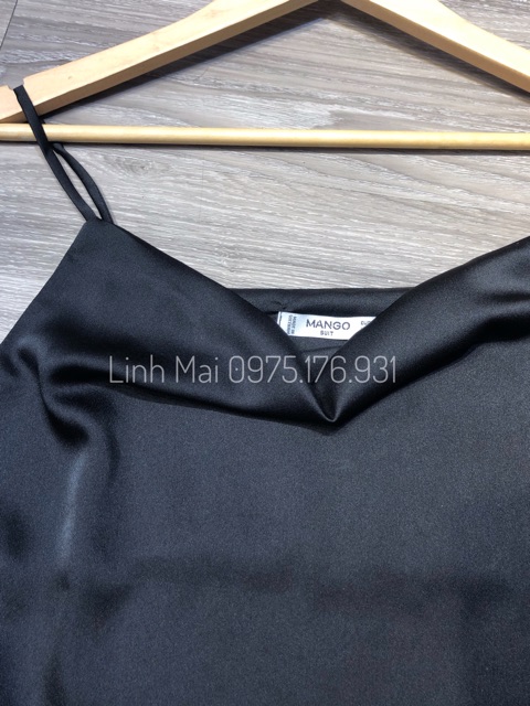 Áo 2 dây cổ đổ sang chảnh, chất lụa satin đẹp