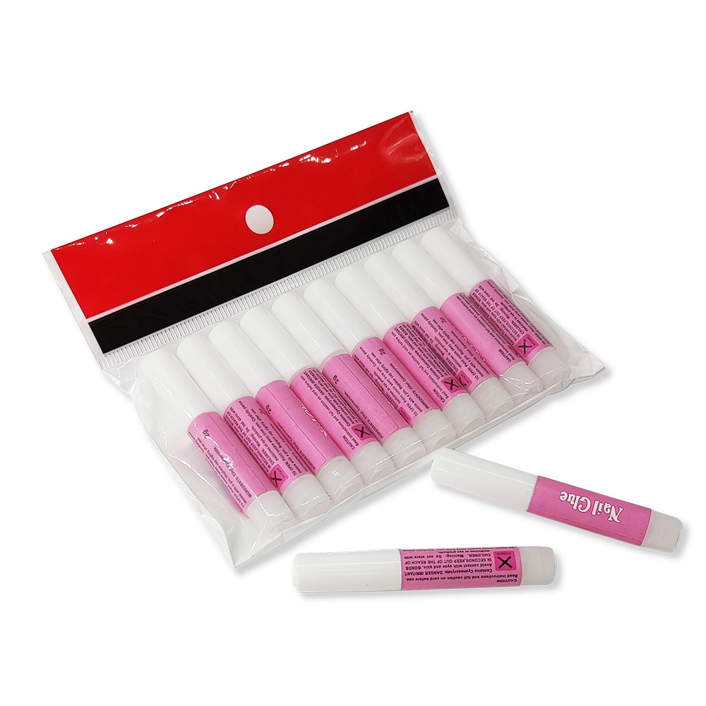 Keo mini dán móng giả, nail box ,tuýp nhỏ 2g,Sét 10 lọ