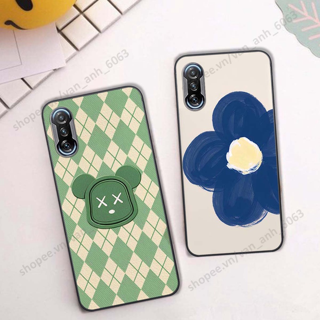 Ốp lưng Xiaomi Redmi K40 / K40 Pro / Gaming in hình hoa, gấu rich bear nghệ thuật, thời trang