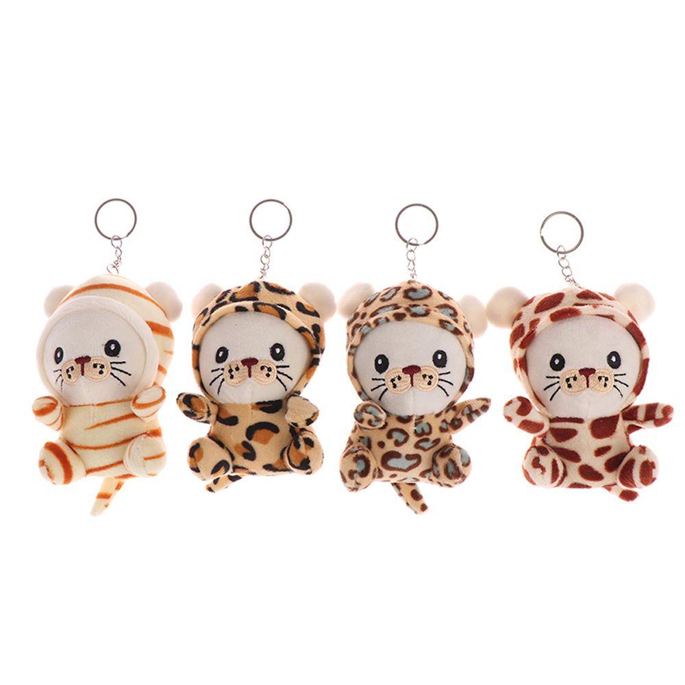 MIQUEL Small Tiger Pendant Christmas Soft 11CM Backpack Hangings Ornaments Cartoon Plush Doll Decorative Key Chains
