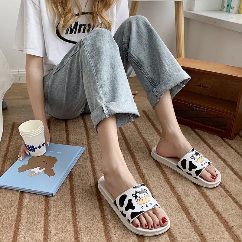 JY071 Dép bò sữa đi trong nhà chồng trơn trượt