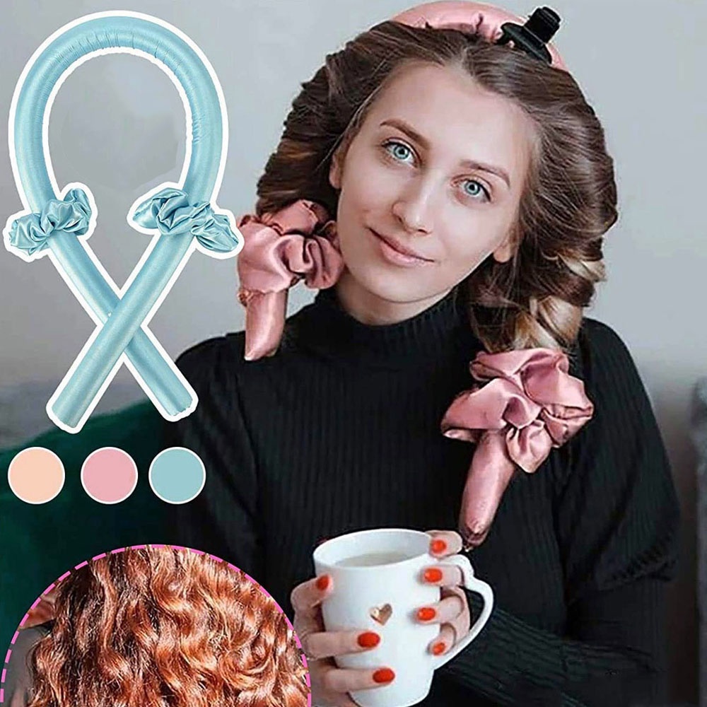 [Hàng mới về] Dụng cụ cuốn tóc bằng xốp lụa không nhiệt nhiều màu tuỳ chọn dễ thương