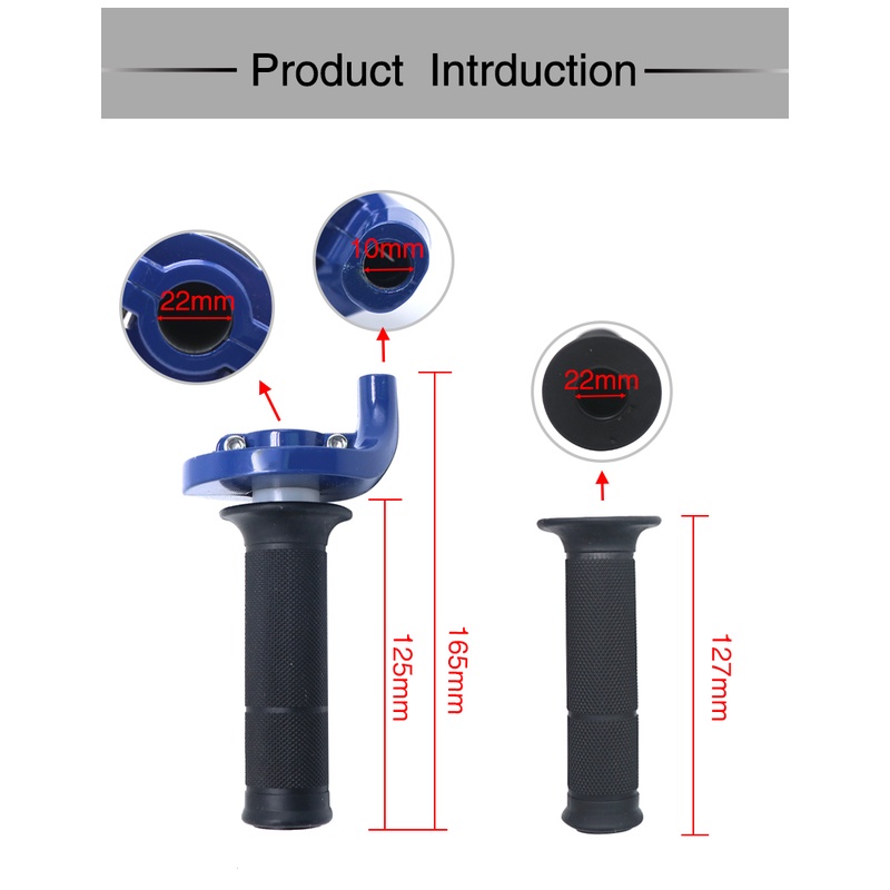 MOTOPARTS SHOP 7/8" Quick Throttle Handle Grip with Cable Universal Handlebar for Motorcycles Dirt Bike