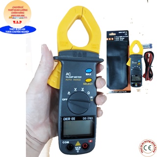 Deree DE 3103 ampe kìm đo dòng AC 600A, điện áp, thông mạch, diot, báo pin yếu, chính xác, chính hãng