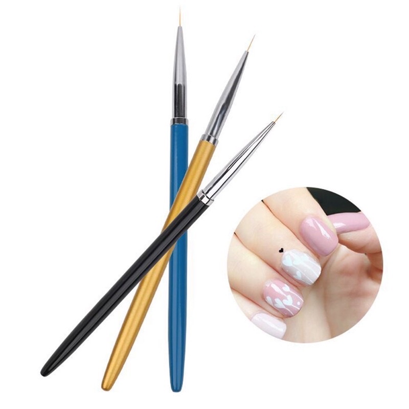 Set cọ râu 3 cây Ảtist vẽ móng nail