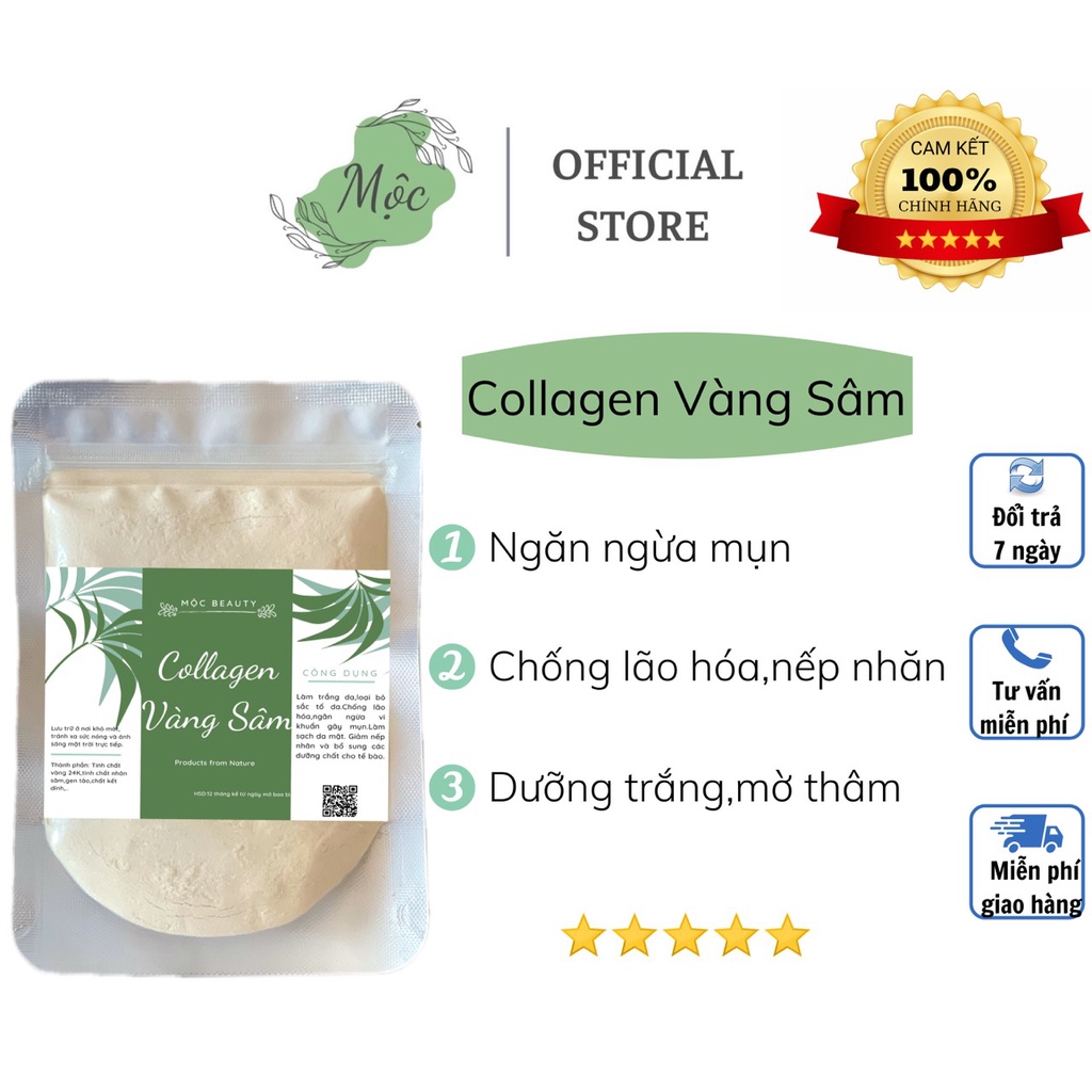 Bột collagen vàng sâm 100gr