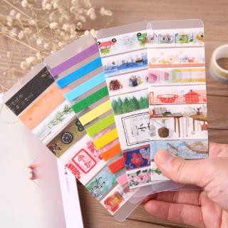 Tap chiết washi thẻ lưu trữ sticker nhựa nhám dẻo, góc tròn. STT034