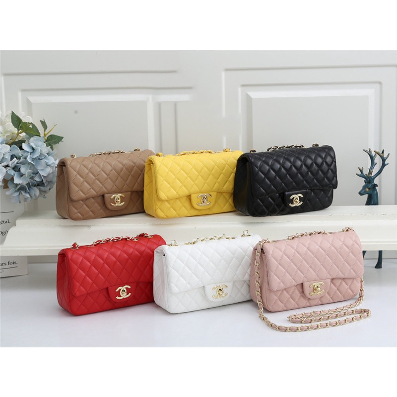 Túi Xách Chanel Bằng Da Thật Siêu Nhẹ Phối Dây Xích Thời Trang Cho Nữ