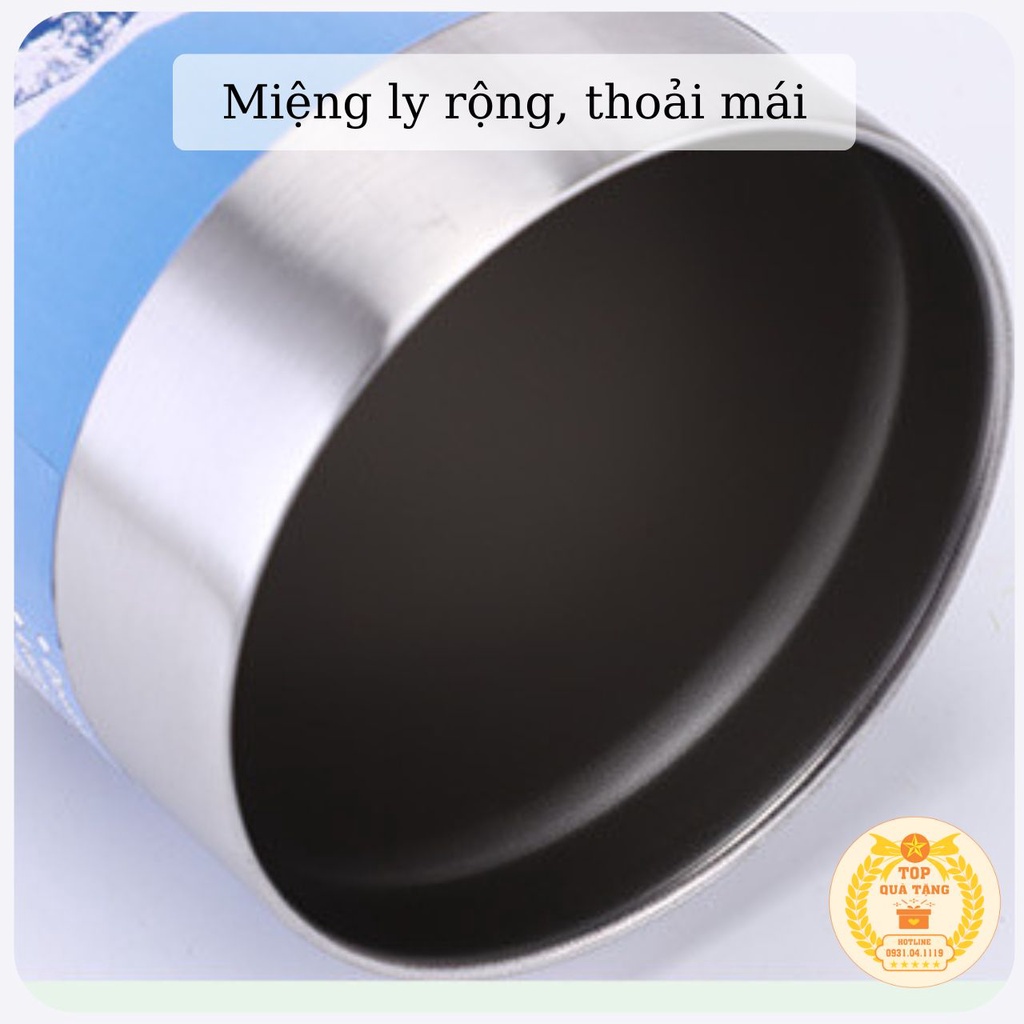 Ly giữ nhiệt Yeti Thái Lan TopGift LGN010 600-900ml Inox 304, kèm ống hút và túi đựng