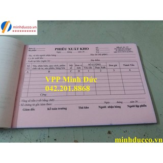 Phiếu xuất kho 2 liên 100 tờ