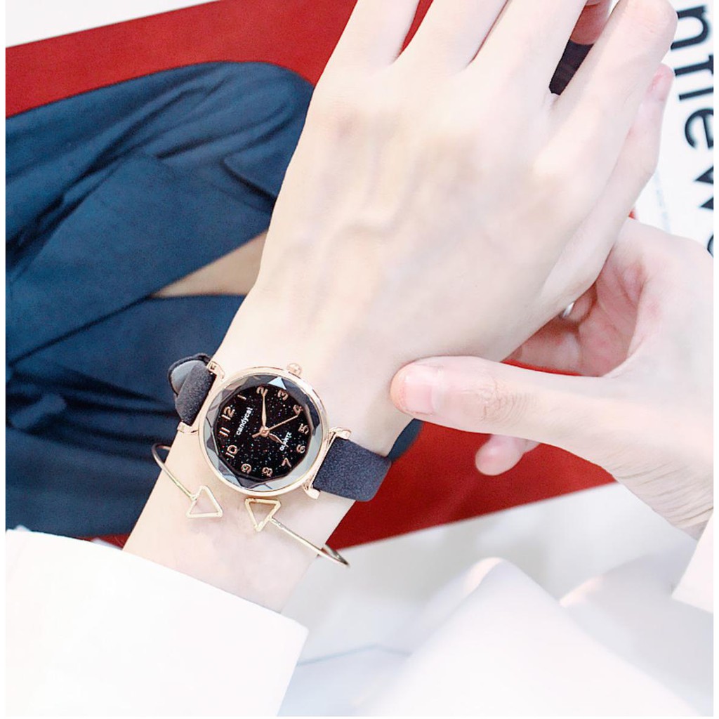 ĐỒNG HỒ NỮ DÂY DA CANDYCAT MẶT 3D D228 PHONG CÁCH HÀN QUỐC | BigBuy360 - bigbuy360.vn