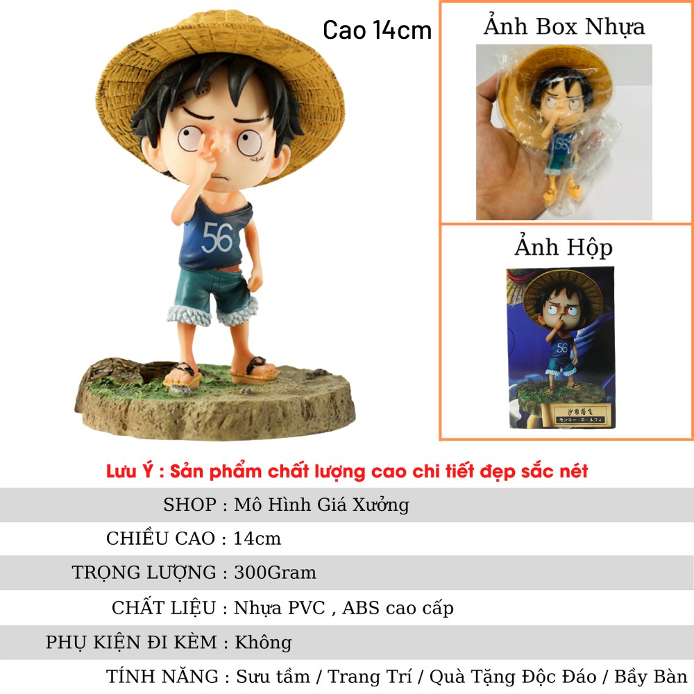 Mô hình One Piece Luffy hồi nhỏ siêu dễ thương cao 14cm , figure mô hình one piece , mô hình giá xưởng