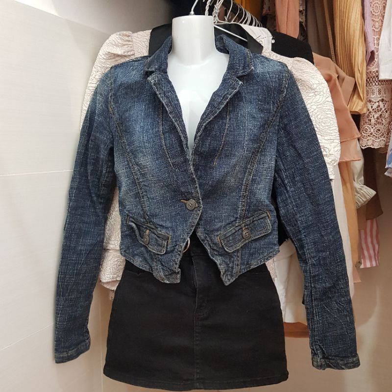 Áo khoác jean 1 nút