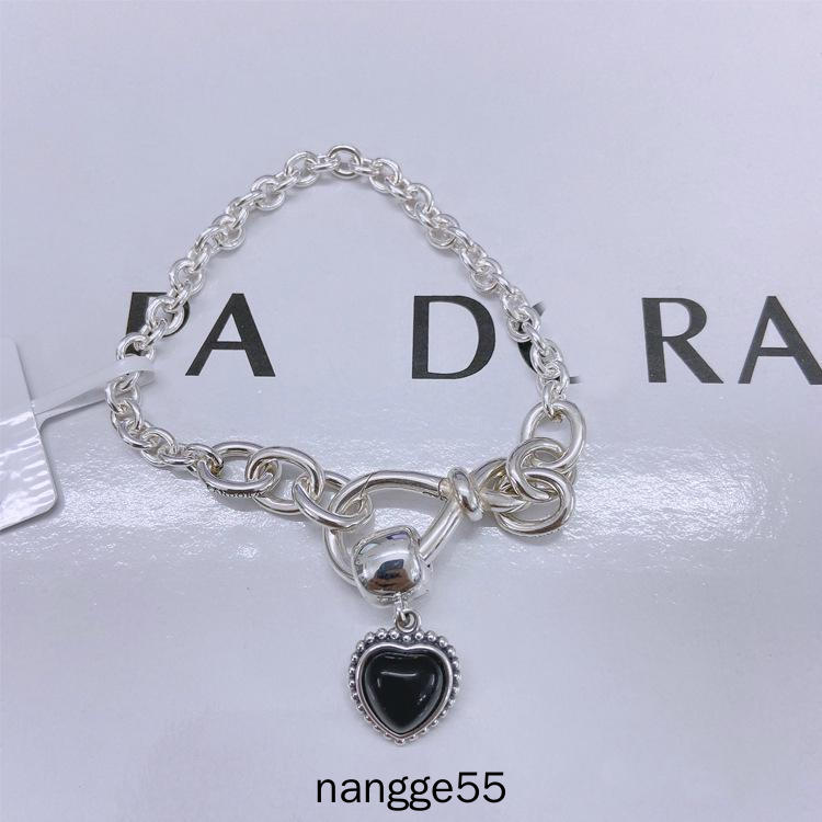 Pandora Vòng Tay Mạ Bạc S925 Đính Hoa Xinh Xắn