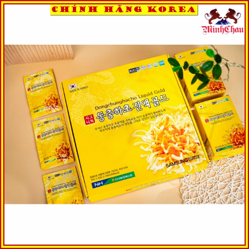Đông trùng hạ thảo hàn quốc Nonghyup thượng hạng, hộp 30 gói - Tăng đề kháng, thể lực, phòng ung thư, minhchau