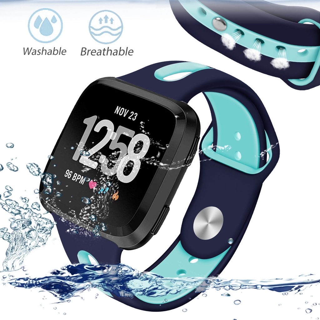 Dây đeo silicone thoáng khí cho đồng hồ thông minh Fitbit Versa 2 / Versa / Versa Lite