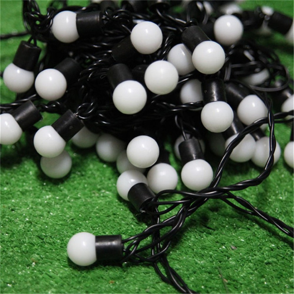Dây Đèn Led Trang Trí Ping Poong 10M 50 Bóng - Đèn Chớp Bóng Bi Tròn Dây Đen Cắm Điện 220V Nhiều Màu Chống Nước