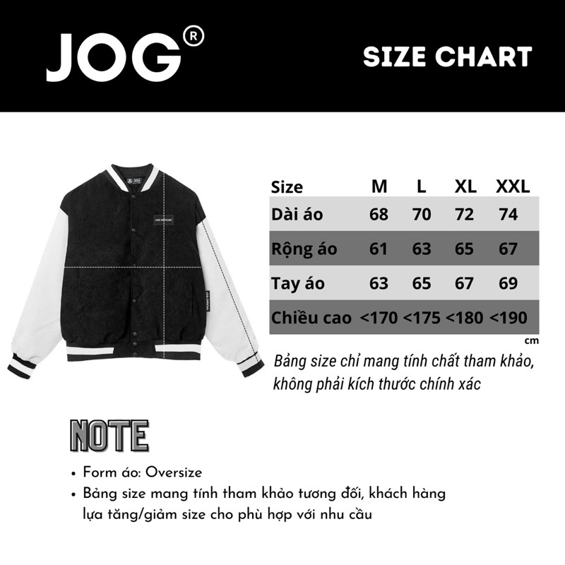 Áo Khoác Varsity Jacket JOG Basic Unisex Nam Nữ Form Rộng Chất Nhung Tăm 3 Lớp